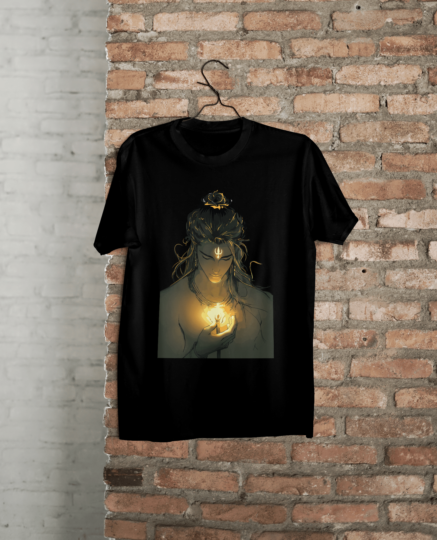 Lord shiva printed T shirt with trident holding in hand | Limited Edition