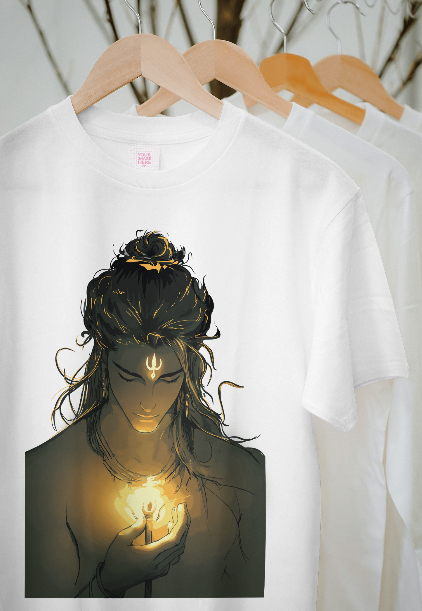 Lord shiva printed T shirt with trident holding in hand | Limited Edition